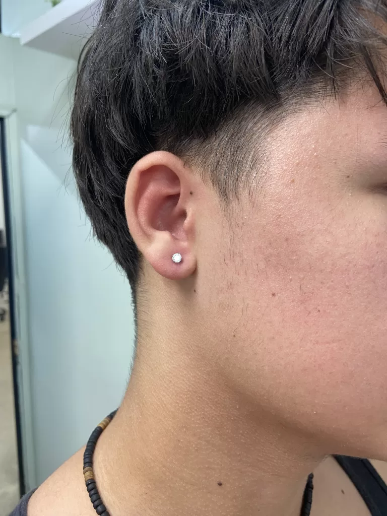 child lobe piercing