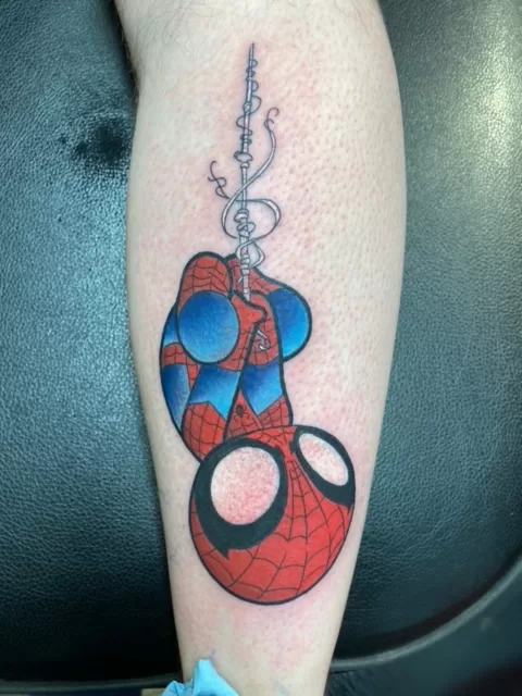 color spiderman tattoo