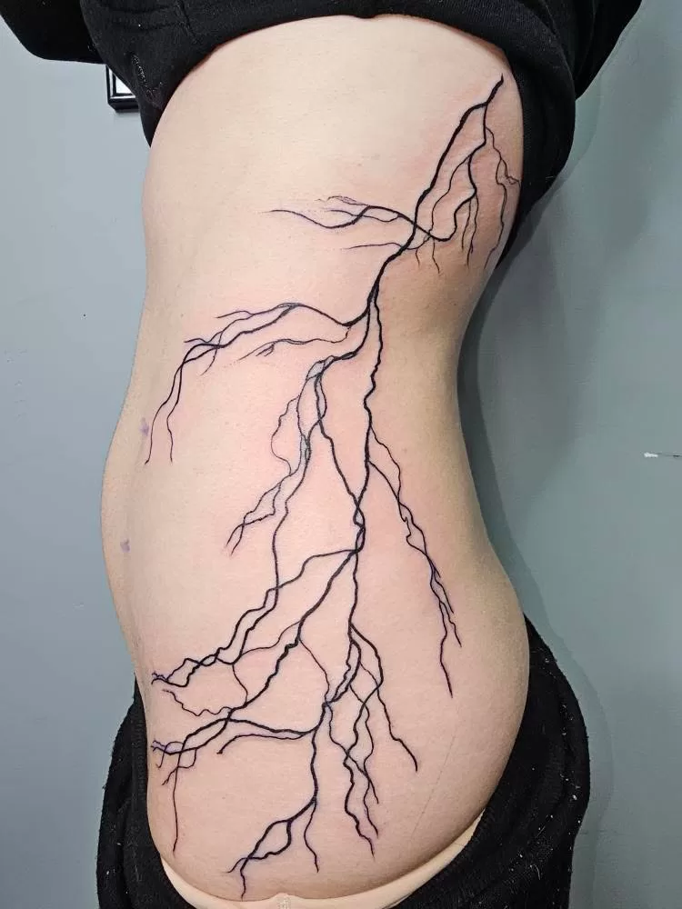 lightning strike tattoo